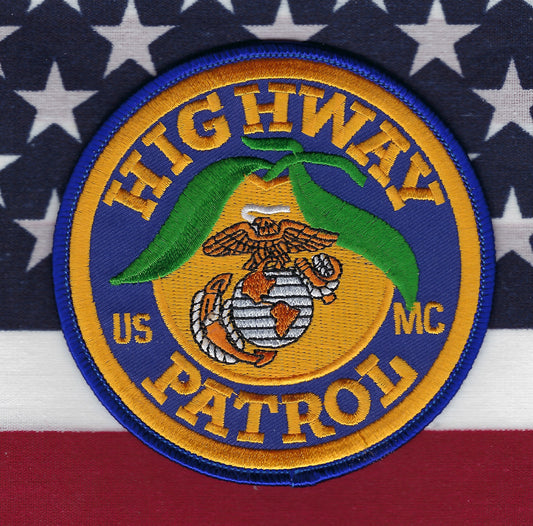 FLORIDA HIGHWAY PATROL TROOPER 'UNITED STATES MARINE CORPS' EMBROIDERED PATCH BY PUBLIC SAFETY COLLECTIBLES.