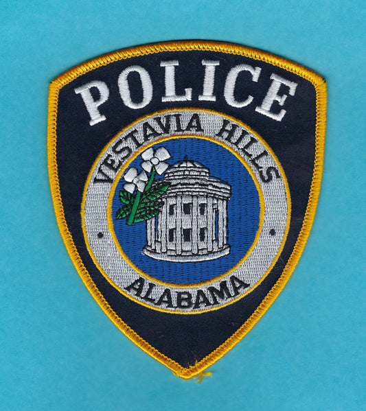 VESTAVIA HILLS, ALABAMA POLICE DEPARTMENT 5-INCH EMBROIDERED PATCH BY PUBLIC SAFETY COLLECTIBLES.