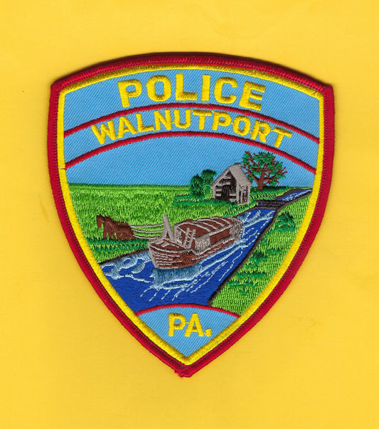 WALNUTPORT, PENNSYLVANIA POLICE DEPARTMENT 4.75 INCH EMBROIDERED PATCH BY PUBLIC SAFETY COLLECTIBLES.