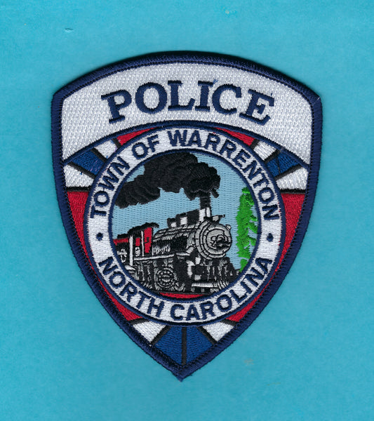 WARRENTON, NORTH CAROLINA POLICE DEPARTMENT 4.75 INCH EMBROIDERED PATCH BY PUBLIC SAFETY COLLECTIBLES.