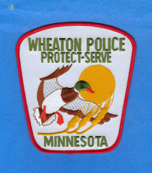 WHEATON, MINNESOTA POLICE DEPARTMENT 5-INCH EMBROIDERED PATCH BY PUBLIC SAFETY COLLECTIBLES.