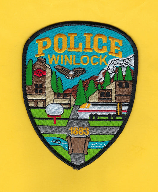 WINLOCK, WASHINGTON POLICE DEPARTMENT 5-INCH EMBROIDERED PATCH BY PUBLIC SAFETY COLLECTIBLES.